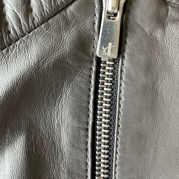 Skingraft New With Tag Rare Leather and Cotton Grey Vest - Picture 4 of 9